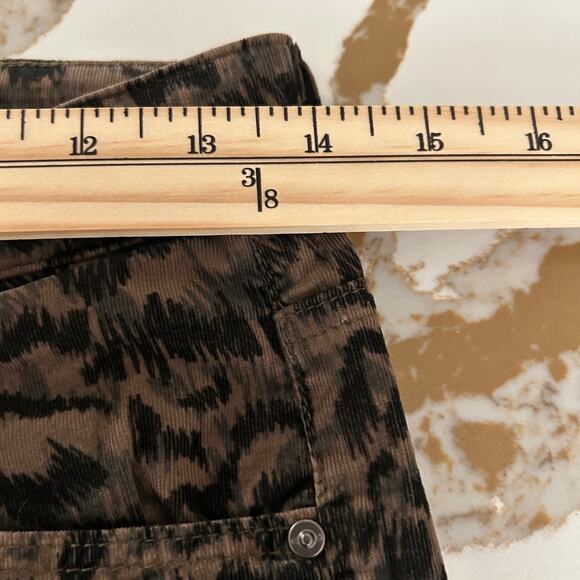 AG Adriano Goldschmied Farrah Velvet Animal Print Skinny Ankle Jeans SZ27R - Picture 11 of 13